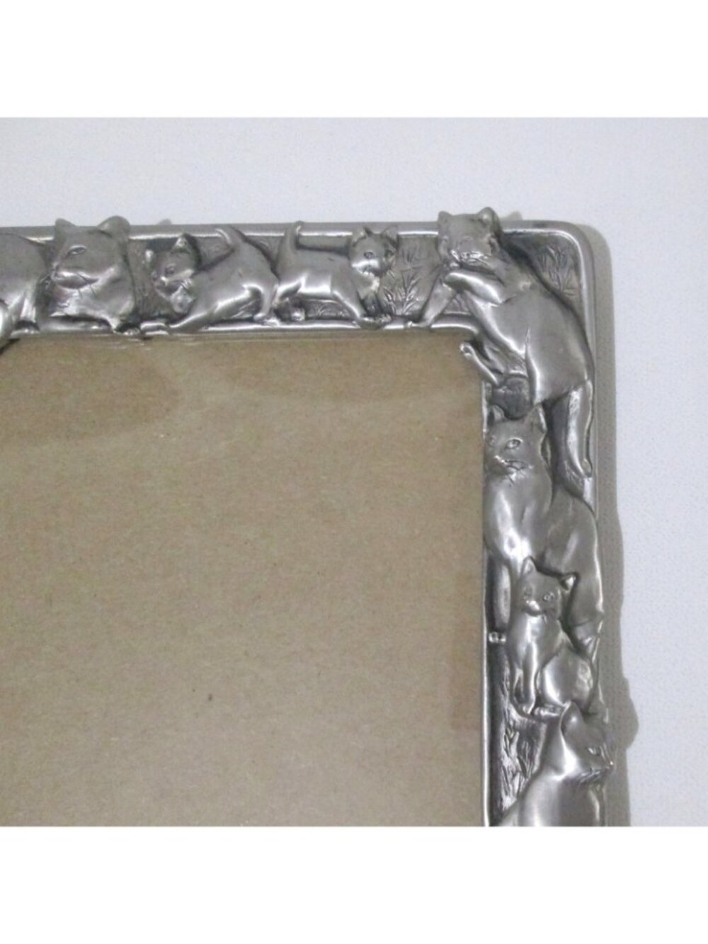 Vintage Seagull Pewter Picture Frame PF 230 Cats Border 4 x 6 Photo 1990 - Picture 4 of 11